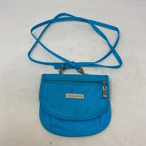 Baggallini Small Crossbody Bag Teal ID Pocket Pen Holder